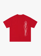CRIMSON SCRIPT OVERSIZED TEE
