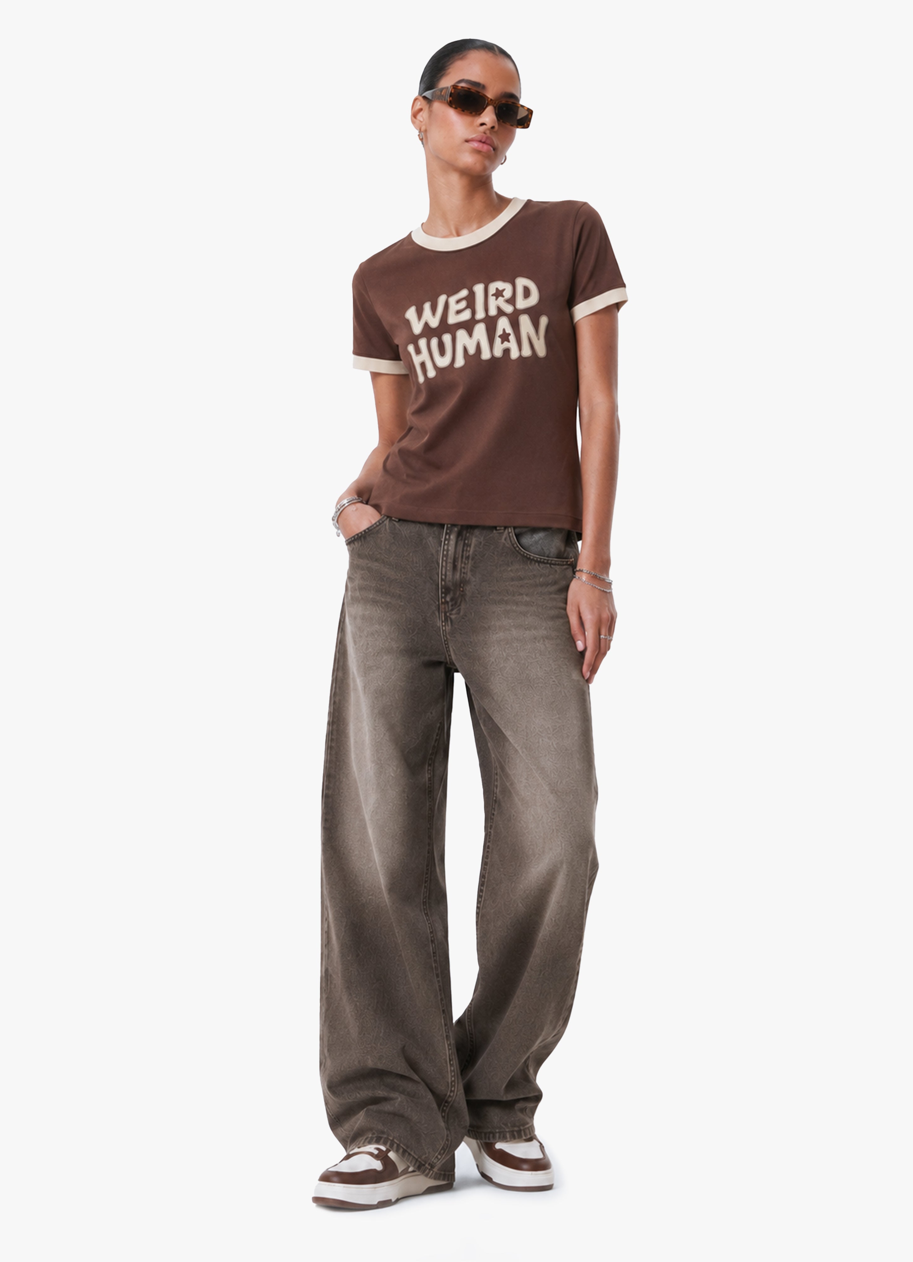 WEIRD HUMAN RINGER TEE