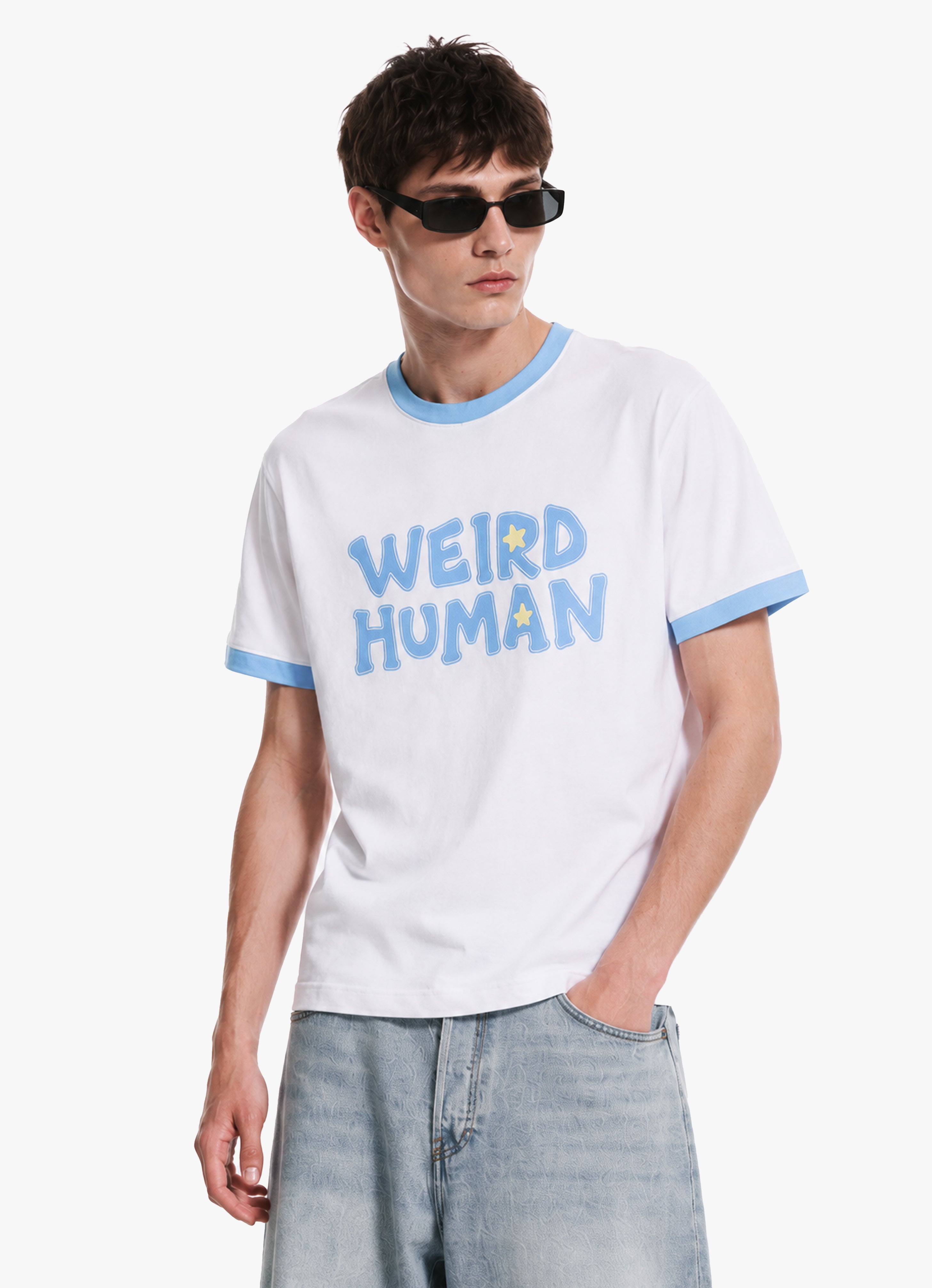 WEIRD HUMAN RINGER TEE