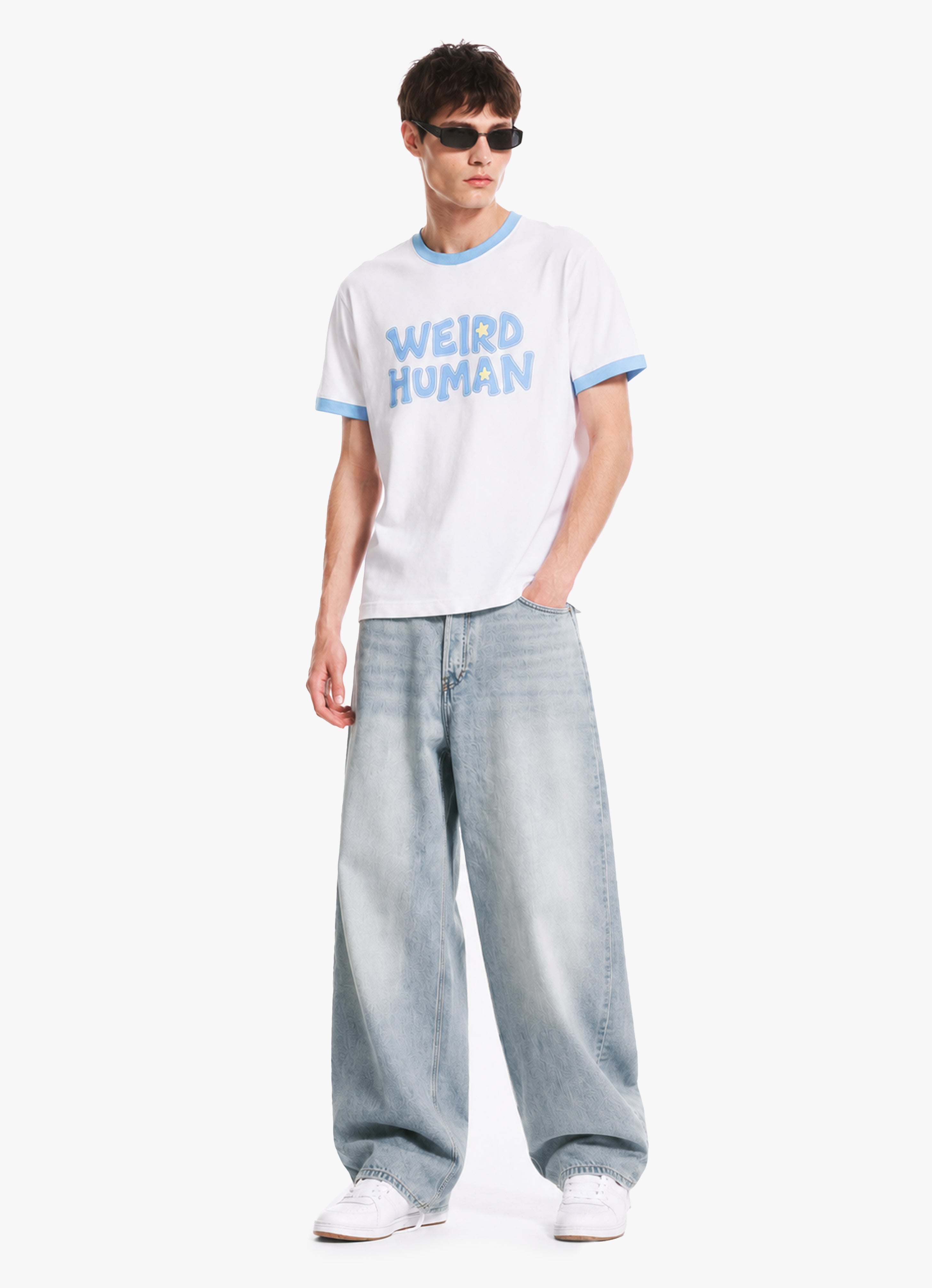 WEIRD HUMAN RINGER TEE