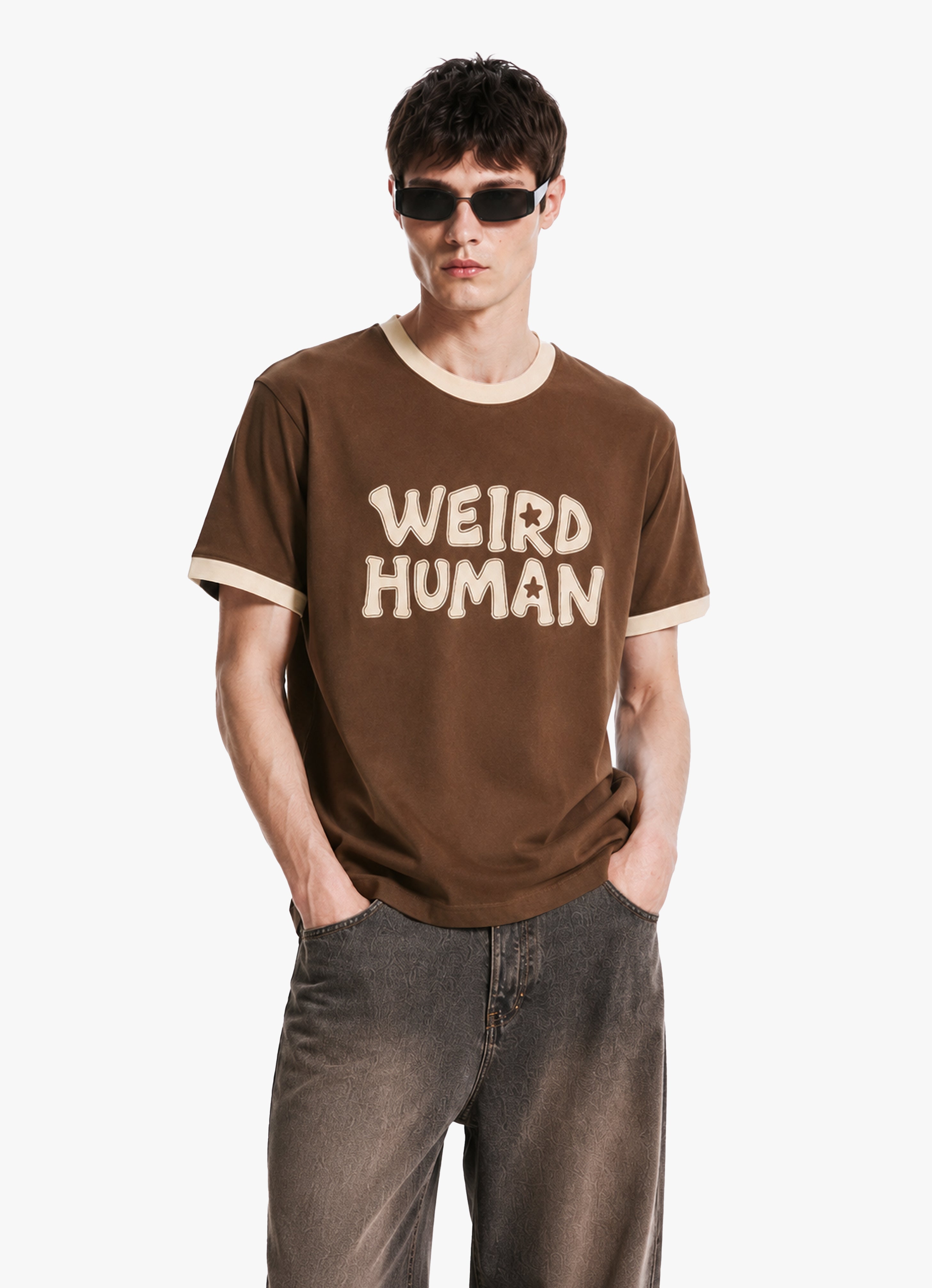 WEIRD HUMAN RINGER TEE