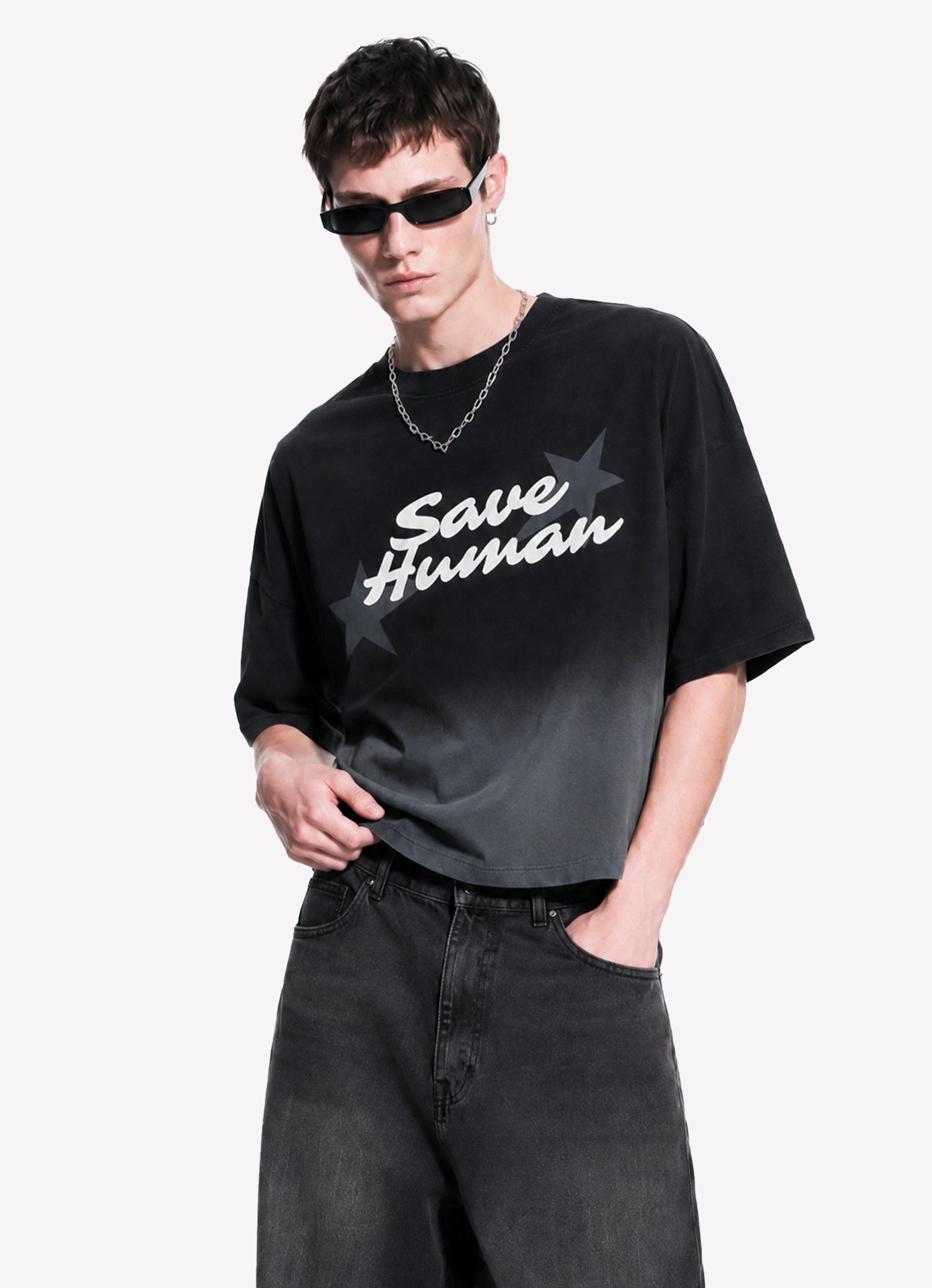 SAVE HUMAN BOXY TEE