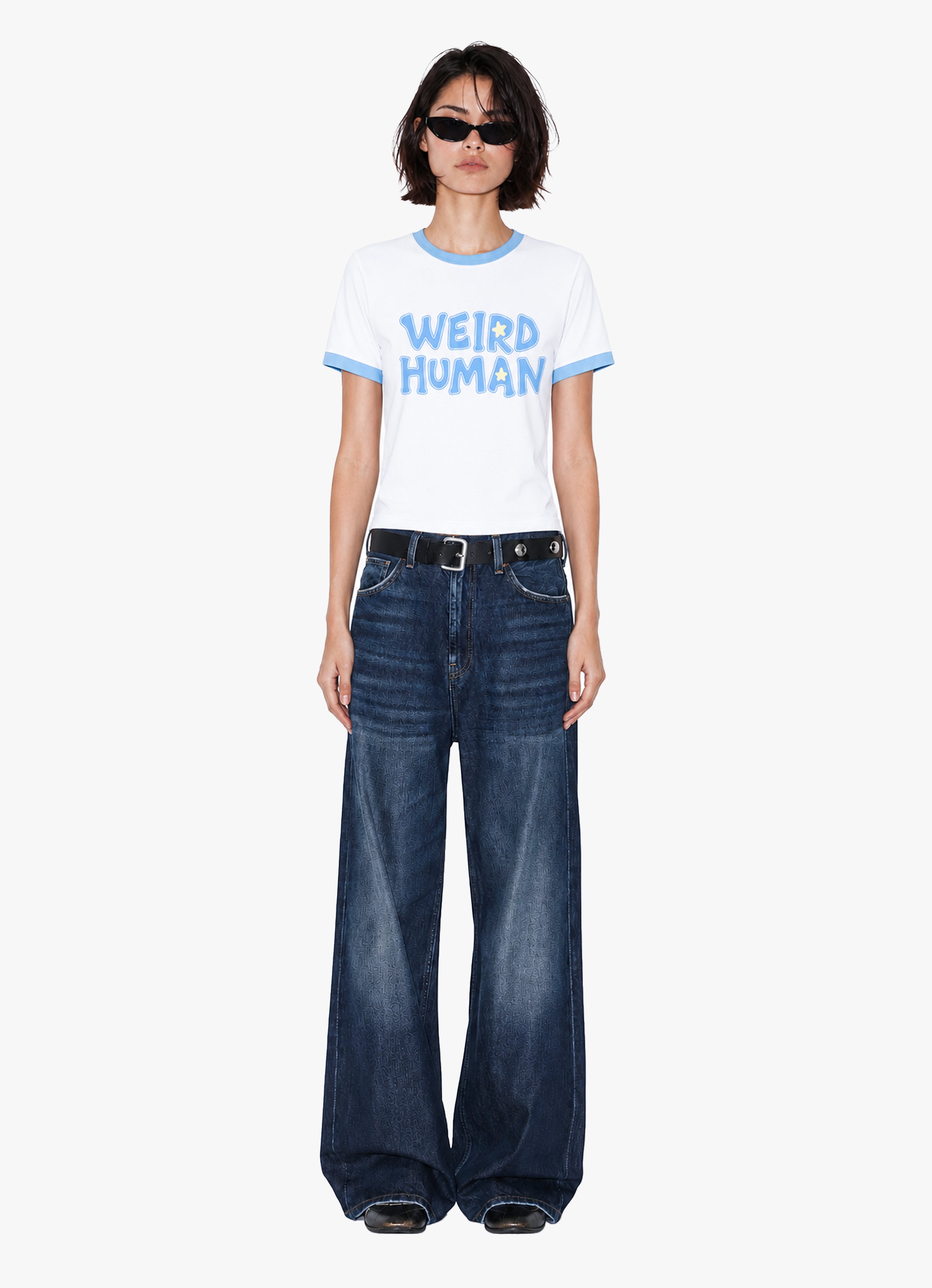 WEIRD HUMAN RINGER TEE