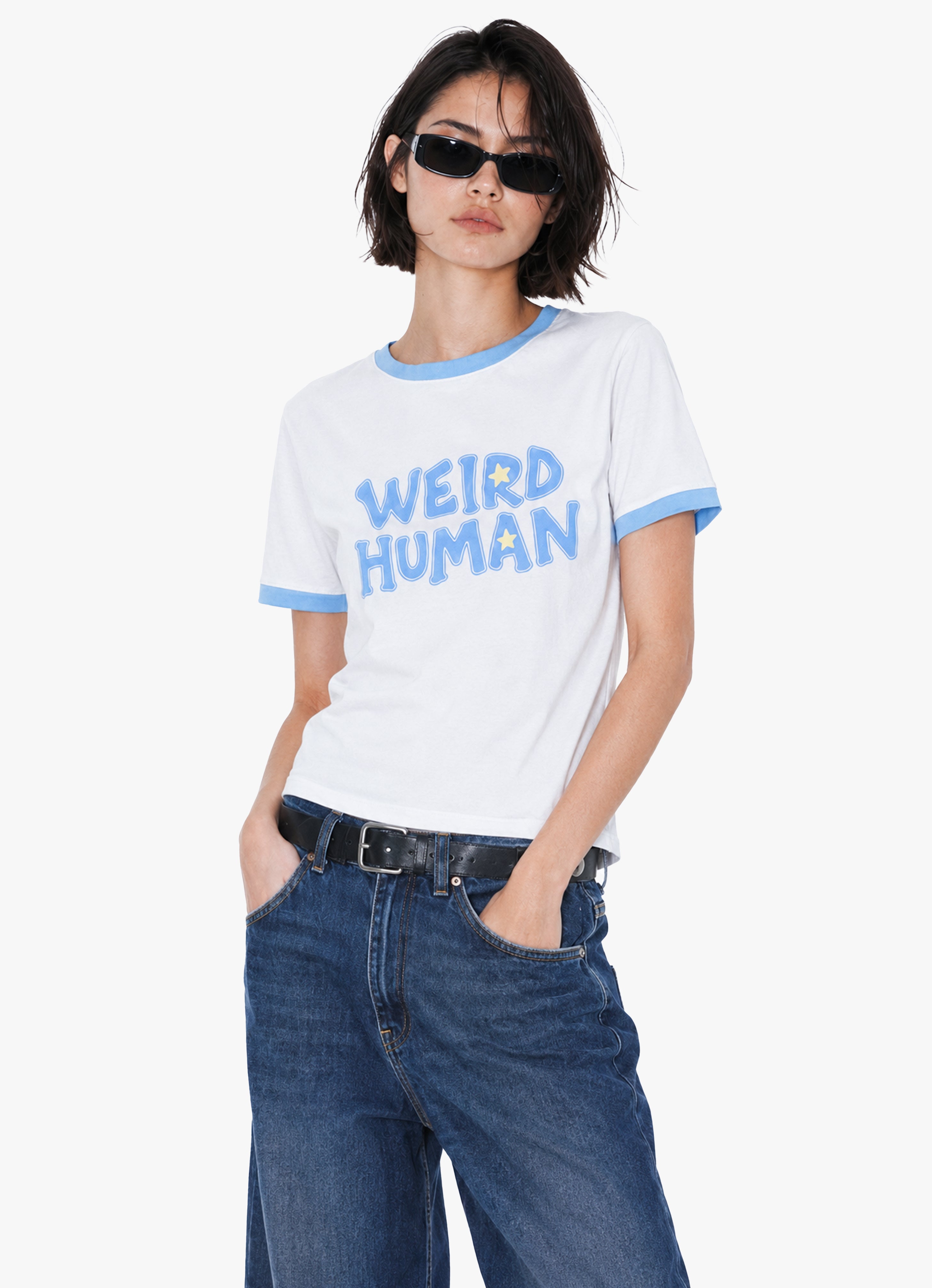 WEIRD HUMAN RINGER TEE