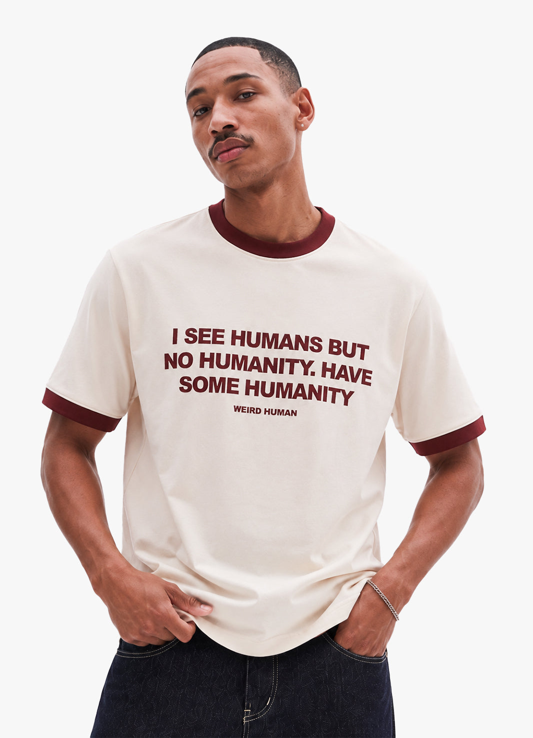 HAVE HUMANITY RINGER TEE