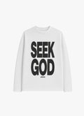 SEEK GOD OFF WHITE WAFFLE OVERSIZED TEE
