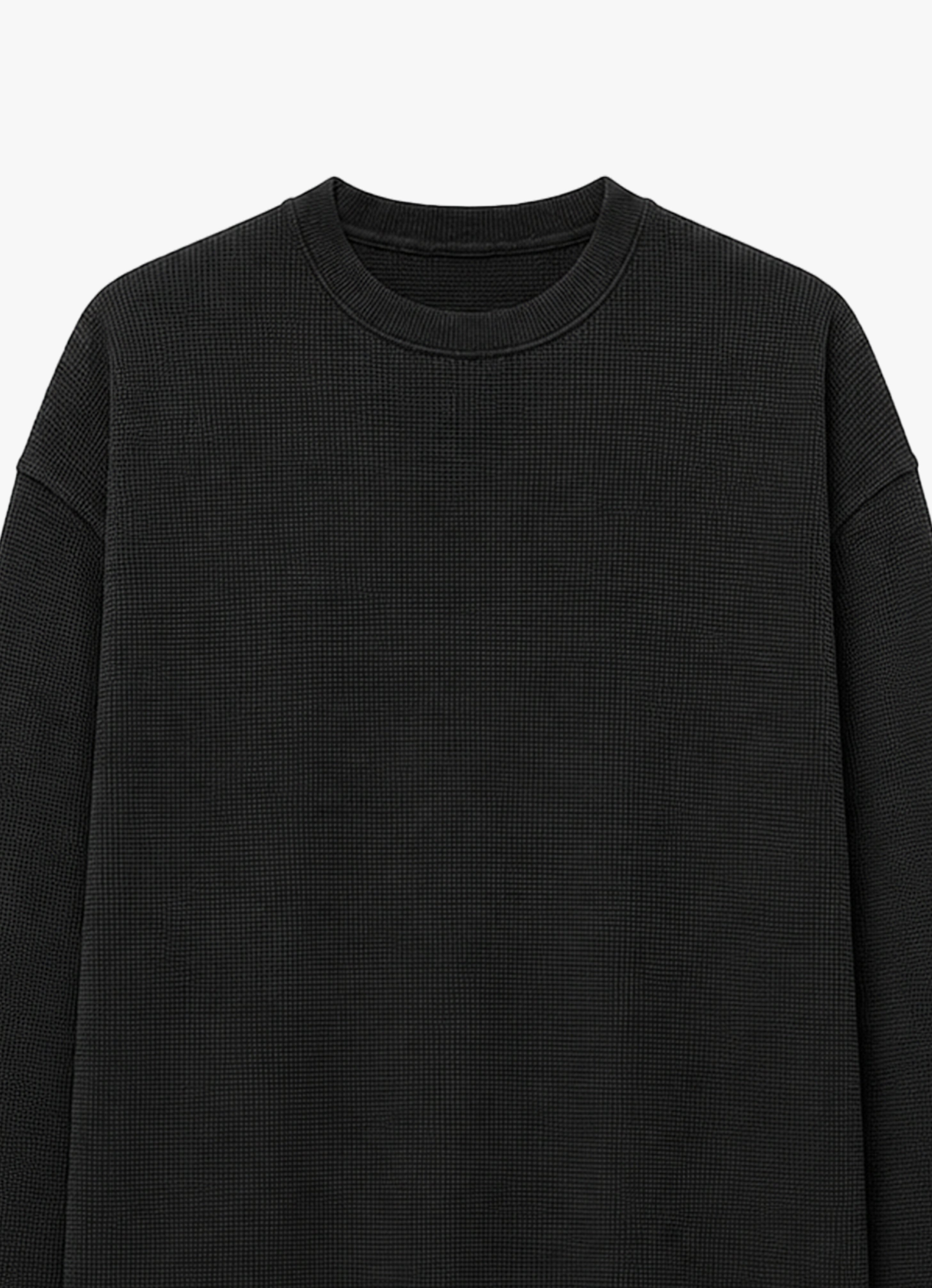 ACID WASH GRAY WAFFLE OVERSIZED TEE